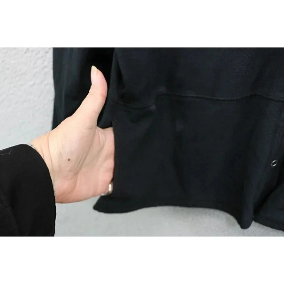 J. Jill Stretch Snap Down Hoodie Top-Size Medium/Petite - Picture 6 of 9